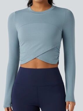 NWT HALARA Long Sleeve Cropped Yoga Top